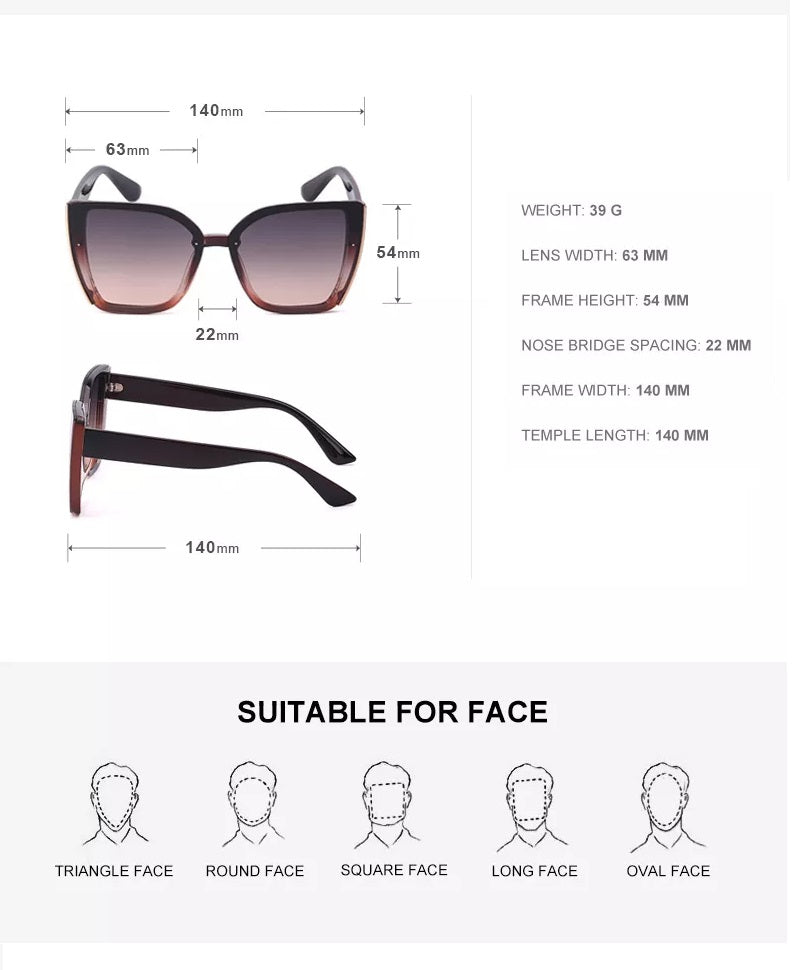 Sammy Jackson™ Billie Retro Zonnebril | Vierkant & Trendy