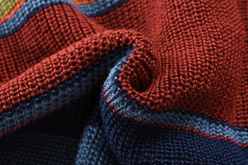 Sammy Jackson™ Siebe Gebreid Vest | Trendy meerkleurig vest met knopen