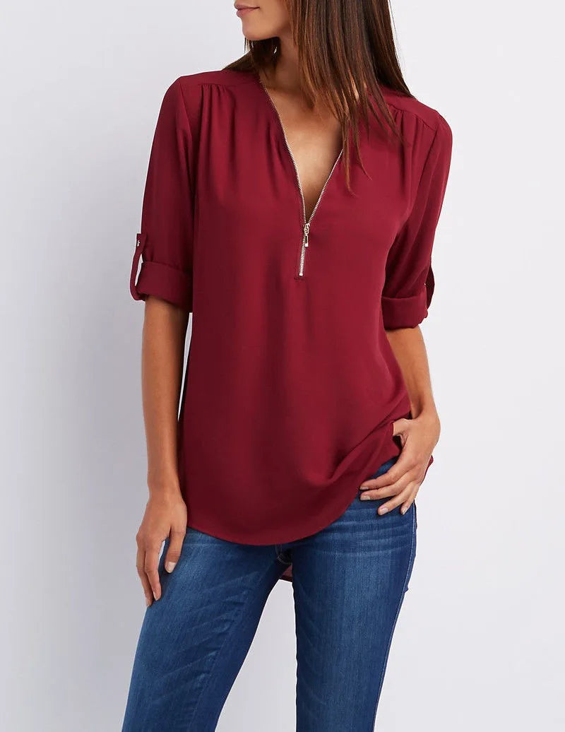 Sammy Jackson™ Lieve Plus-Size Blouse | Casual & Stijlvol