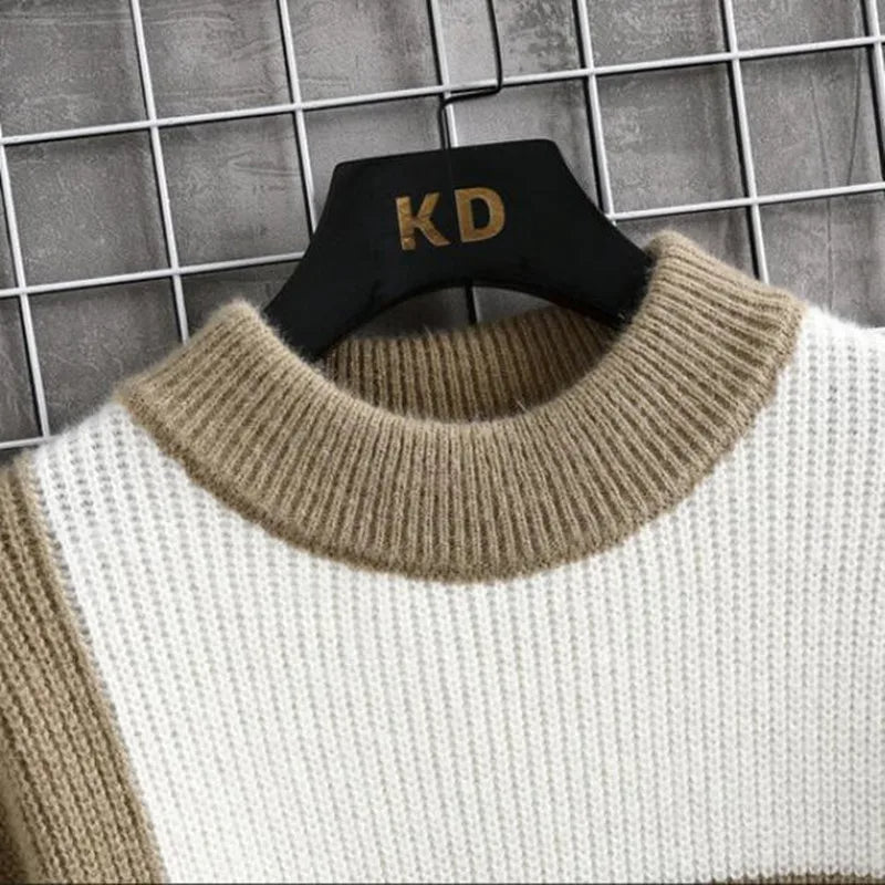 Sammy Jackson™ Color Patch Trui | Geruite gebreide trui