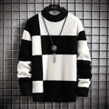 Sammy Jackson™ Color Patch Trui | Geruite gebreide trui