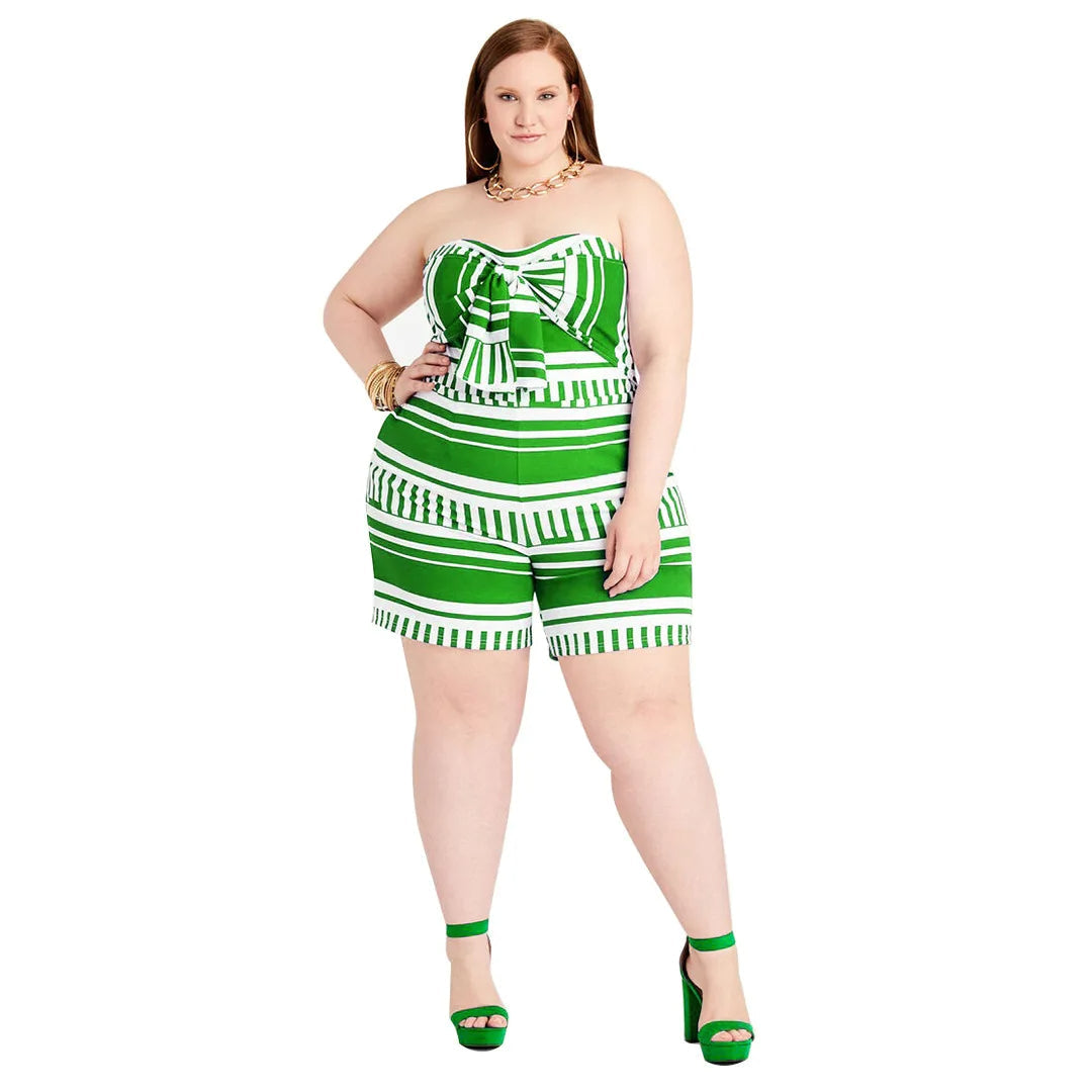 Sammy Jackson™ Anna Plus Size Playsuit | Strapless & Sexy