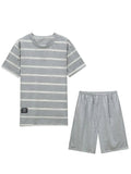 Sammy Jackson™ Gestreepte Shortama | Herenpyjama met korte mouwen