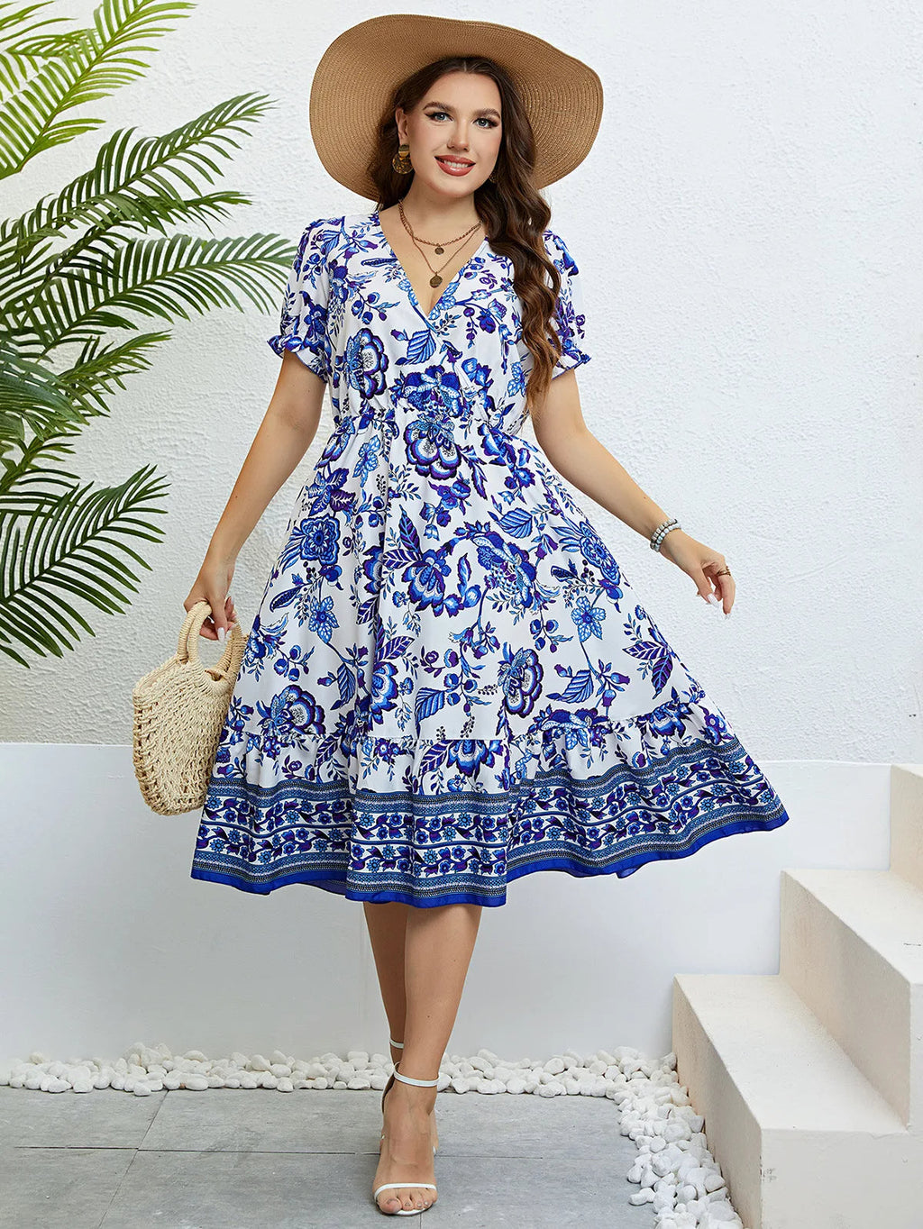 Sammy Jackson™ Lexy Plus-Size Jurk | Stijlvol & Vrolijk