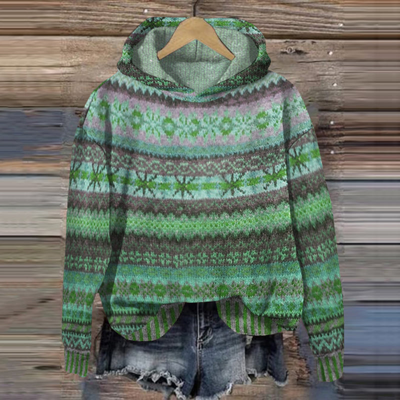 Warme Dames Hoodie met Patroon – Freya