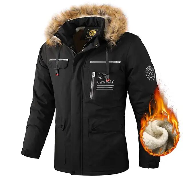 Sammy Jackson™ Winterparka met Fleecevoering | Winddicht jack met capuchon