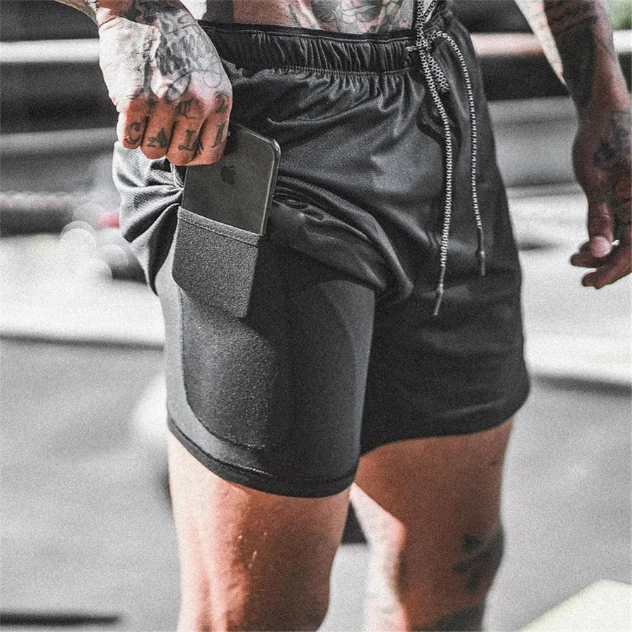 Heren Hardloopshort met Dubbele Laag – Milan