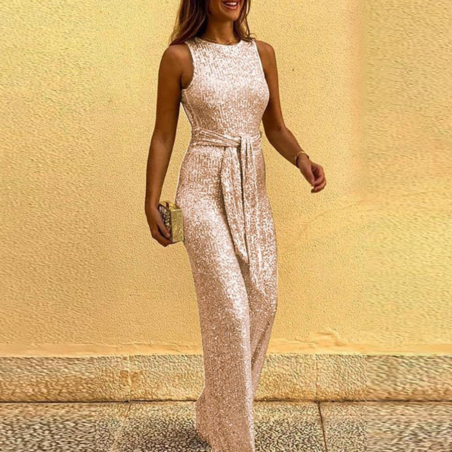 Mouwloze Party-Jumpsuit Dames – Figuuraccentuerend & Feestelijk – Amira