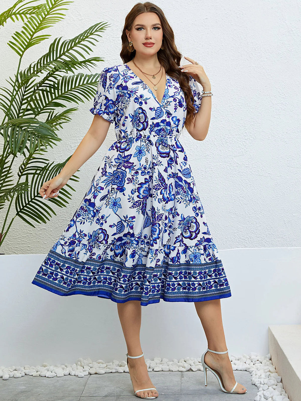 Sammy Jackson™ Lexy Plus-Size Jurk | Stijlvol & Vrolijk