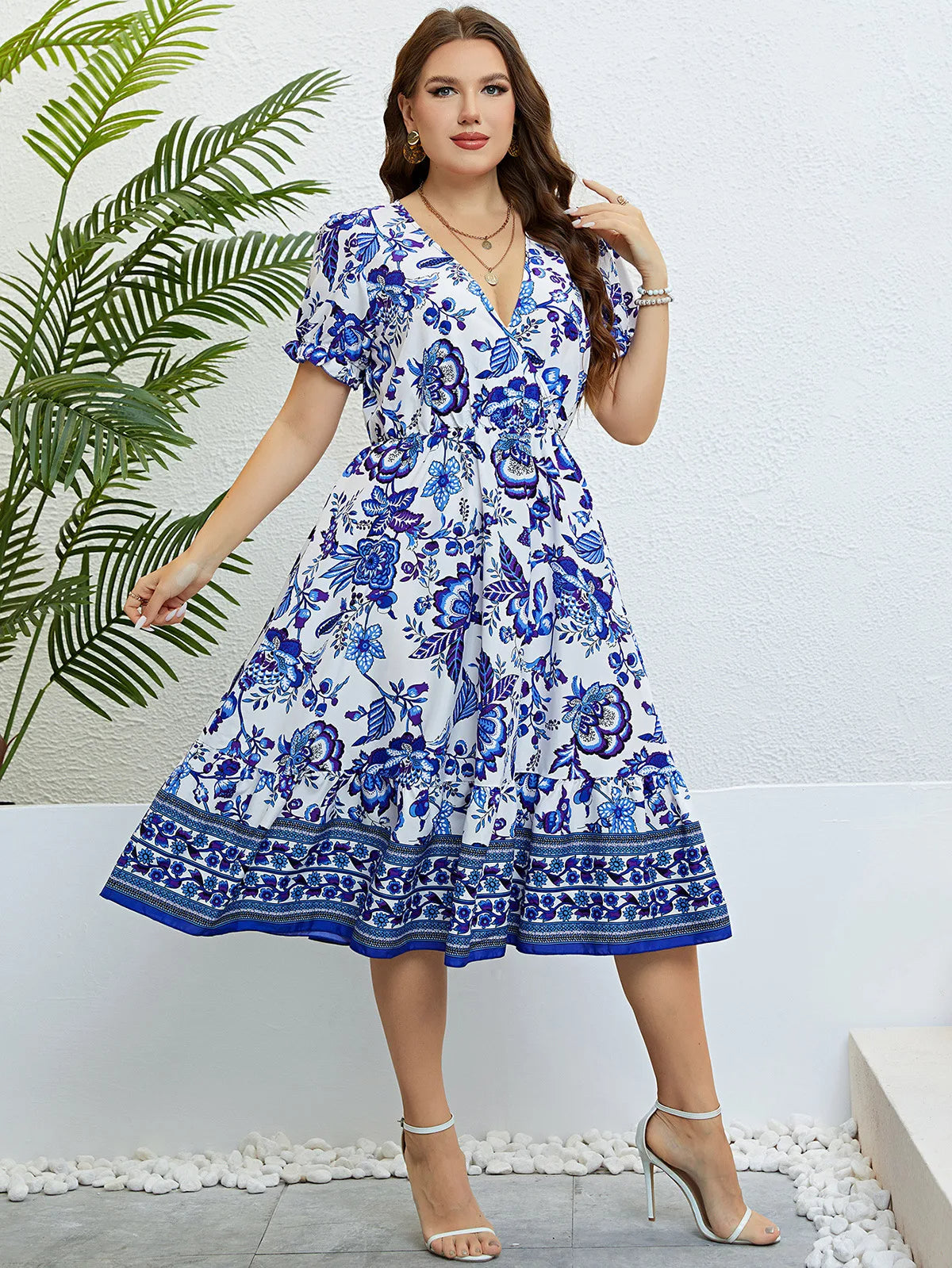 Sammy Jackson™ Lexy Plus-Size Jurk | Stijlvol & Vrolijk