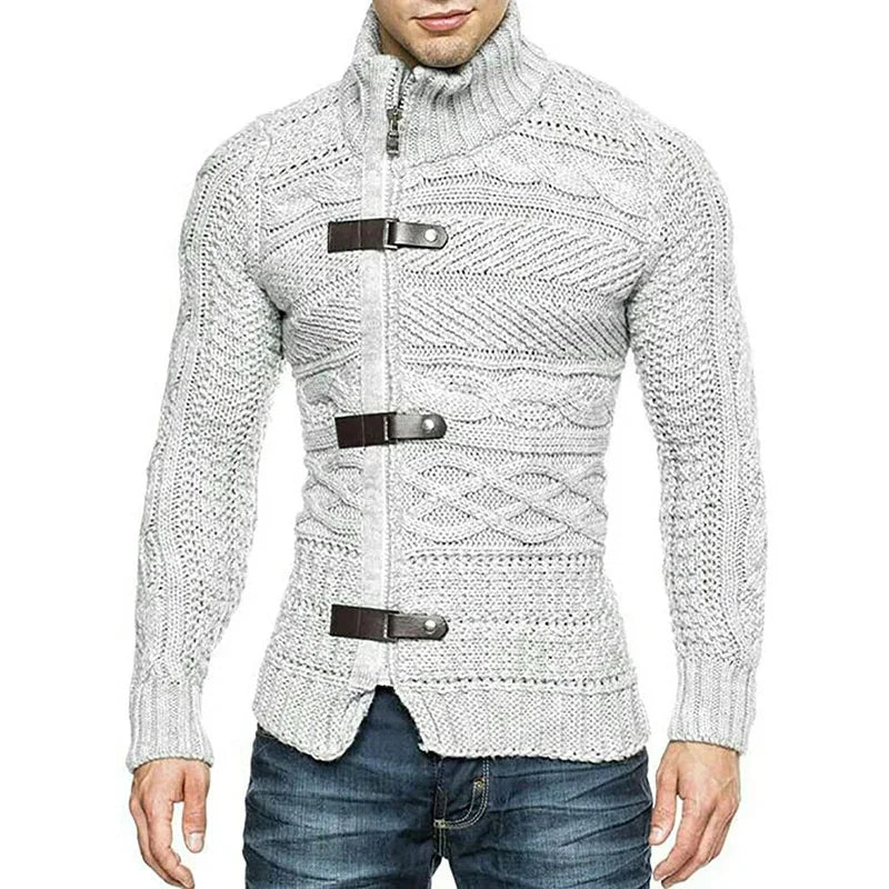 Sammy Jackson™ Boaz Urban Vest | Gebreid vest met leren accenten