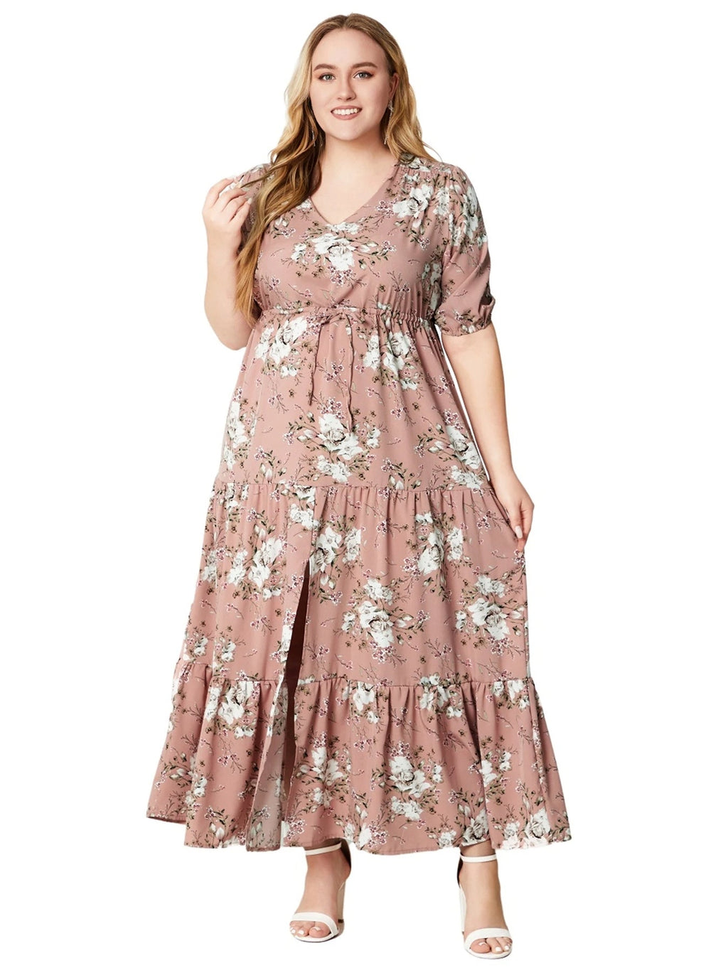 Sammy Jackson™ Marga Plus-Size Zomerjurk | Stijlvol & Fleurig