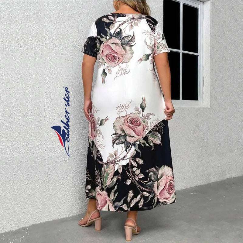 Sammy Jackson™ Rhoda Plus-Size Maxi-Jurk | Stijlvol & Opvallend