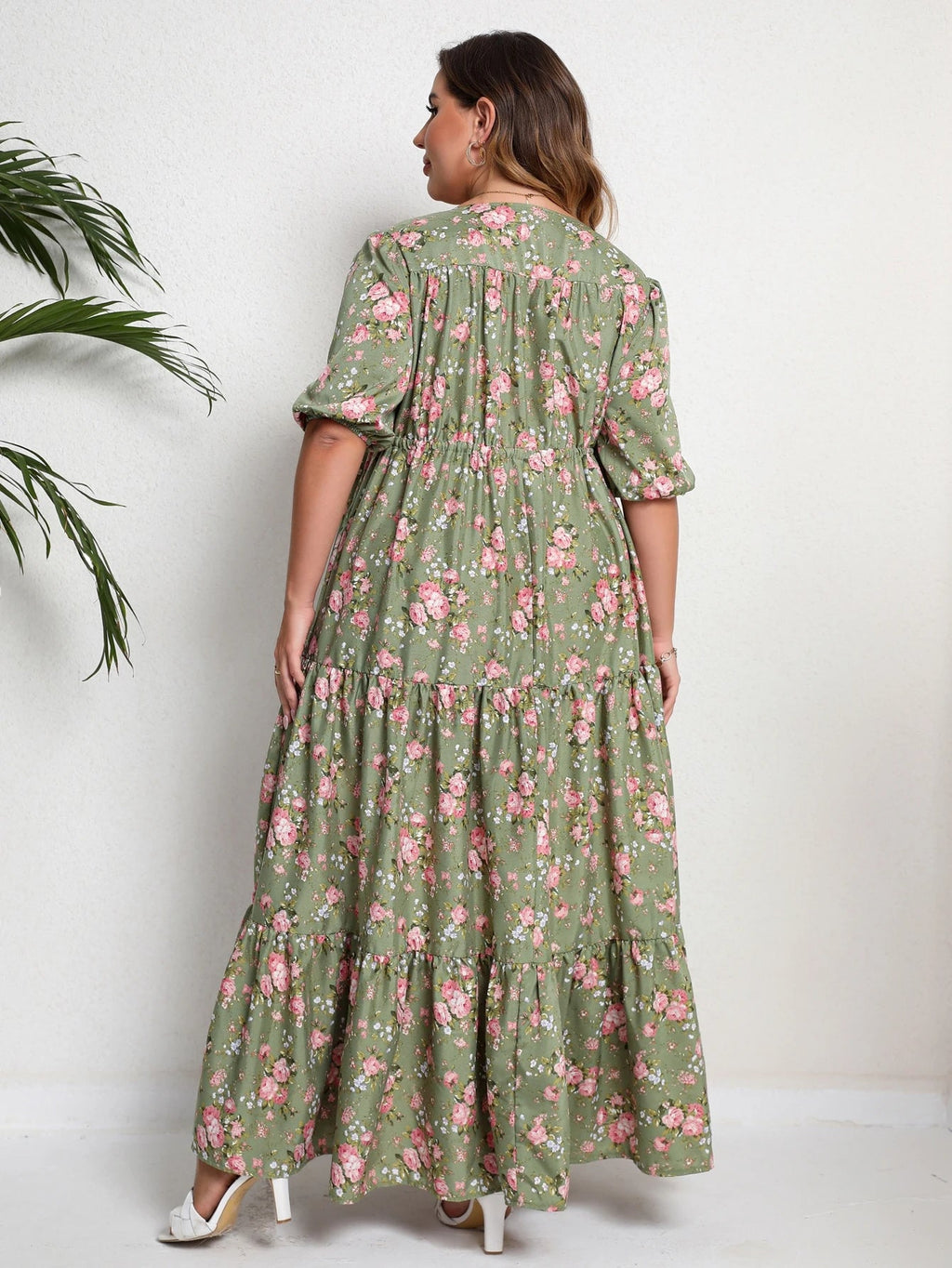 Sammy Jackson™ Marga Plus-Size Zomerjurk | Stijlvol & Fleurig