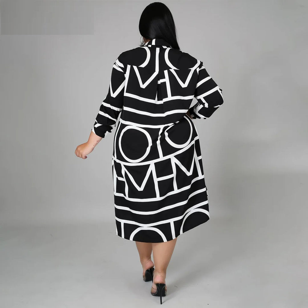 Sammy Jackson™ Georgia Plus-Size Jurk | Casual & Uniek