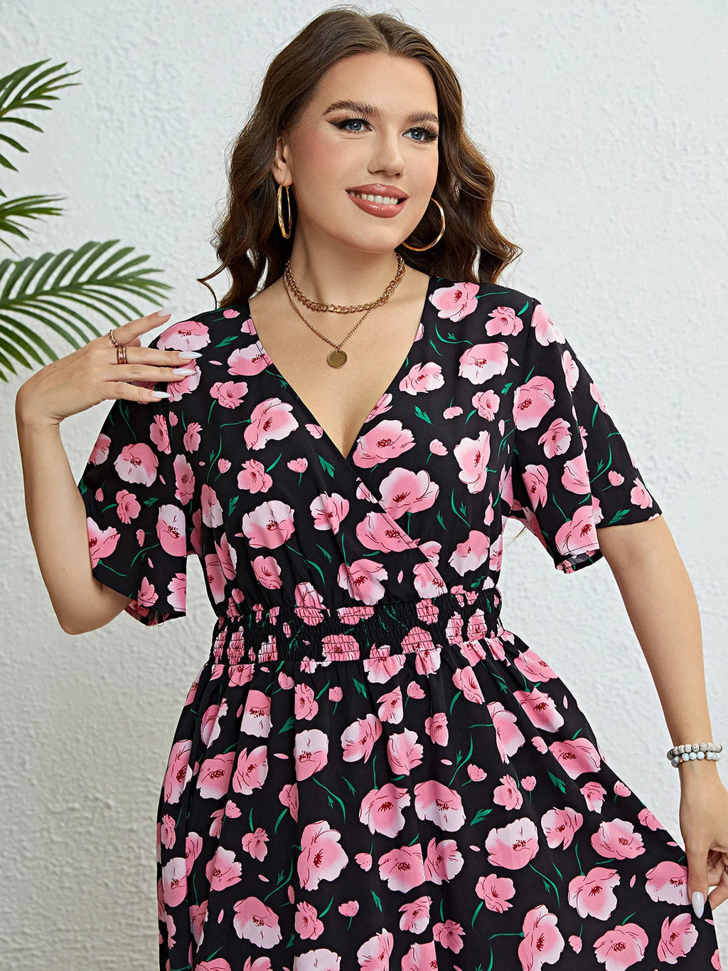 Sammy Jackson™ Meredith Plus-Size Jurk | Zomers & Vrolijk