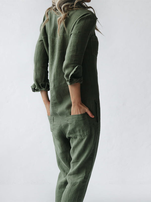 Casual Jumpsuit – Liv | 100% Katoen, Met Handige Zakken