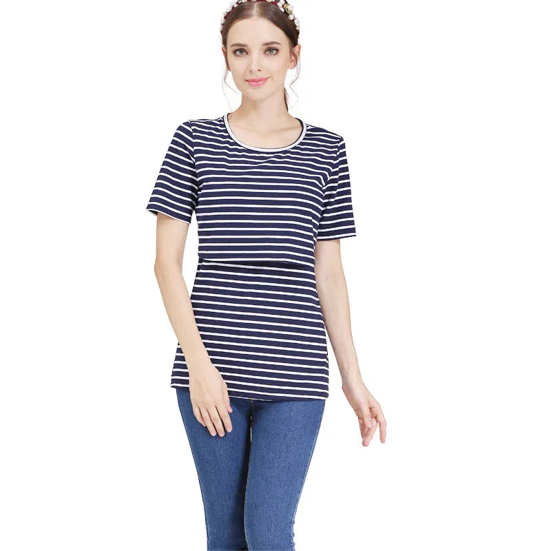 Sammy Jackson™ Kristel Voedingsshirt | Gestreept & Casual