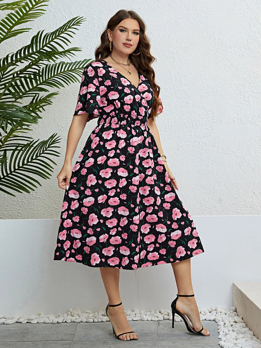 Sammy Jackson™ Meredith Plus-Size Jurk | Zomers & Vrolijk