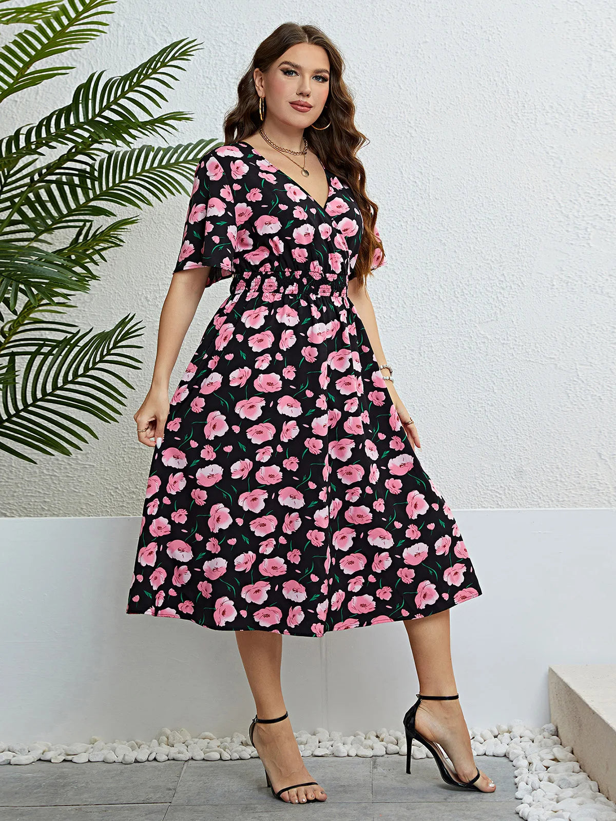 Sammy Jackson™ Meredith Plus-Size Jurk | Zomers & Vrolijk