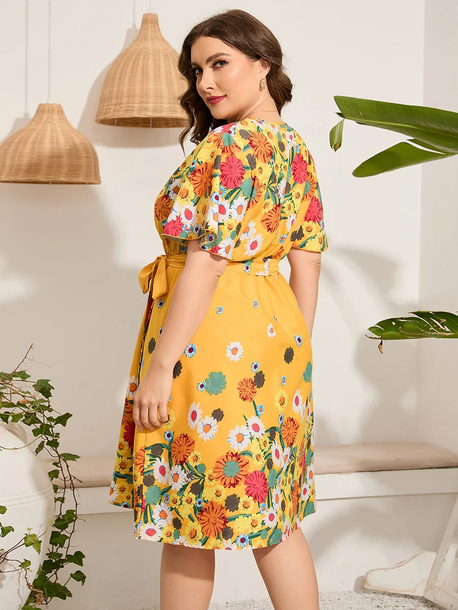 Sammy Jackson™ Sally Midi-jurk | Vrolijk & Trendy