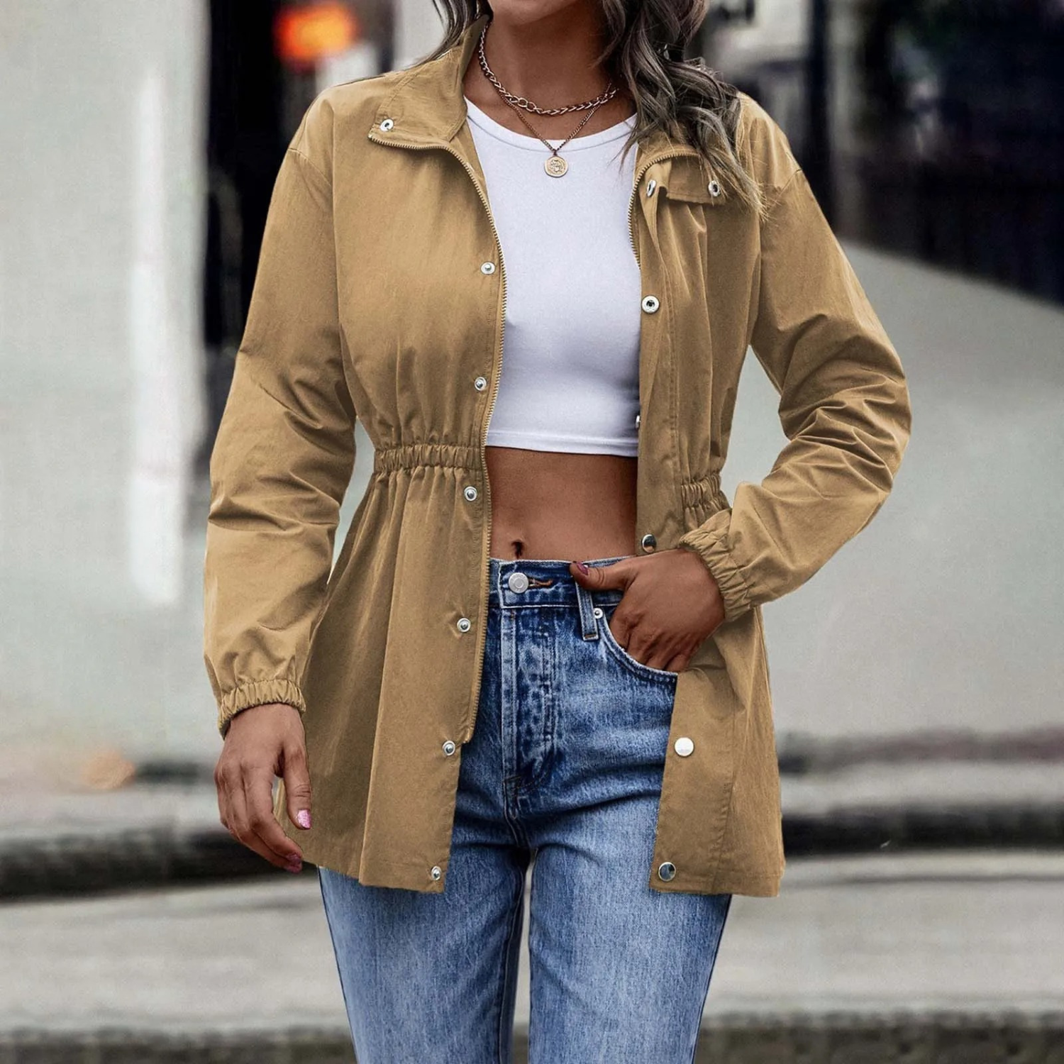 Vintage Dames Zomerjas met Hoge Taille – Delora