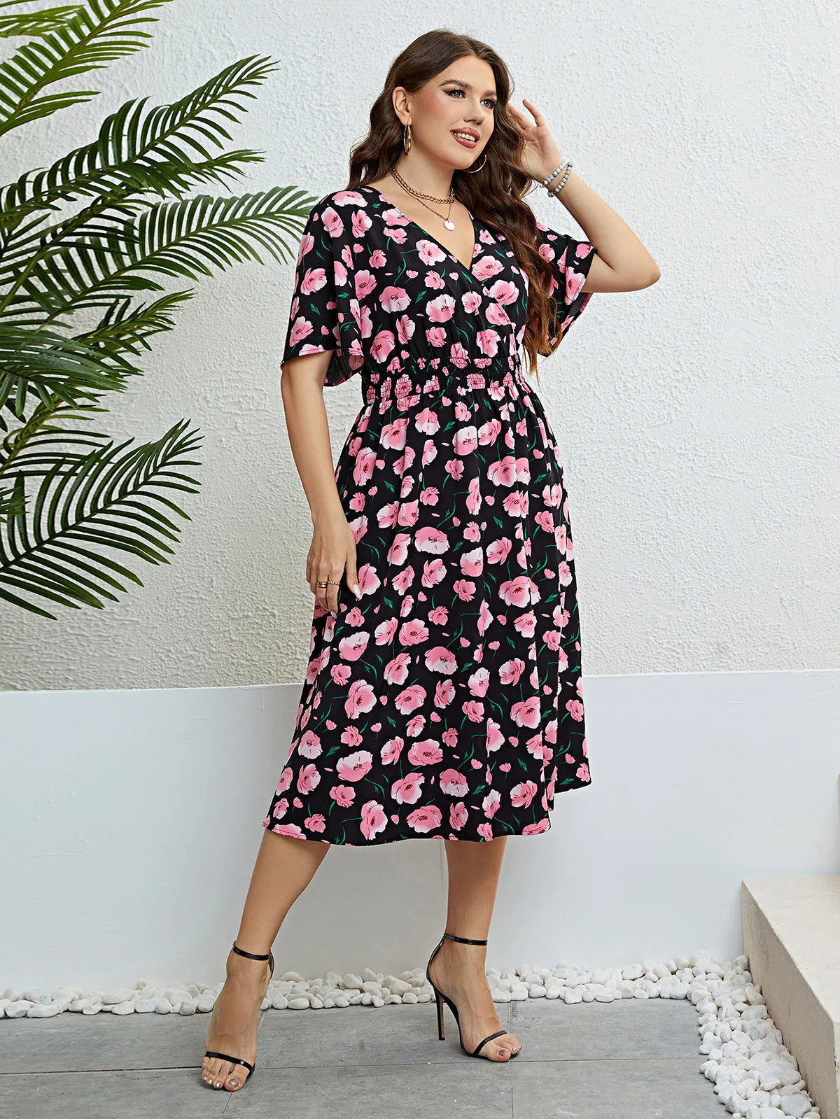 Sammy Jackson™ Meredith Plus-Size Jurk | Zomers & Vrolijk