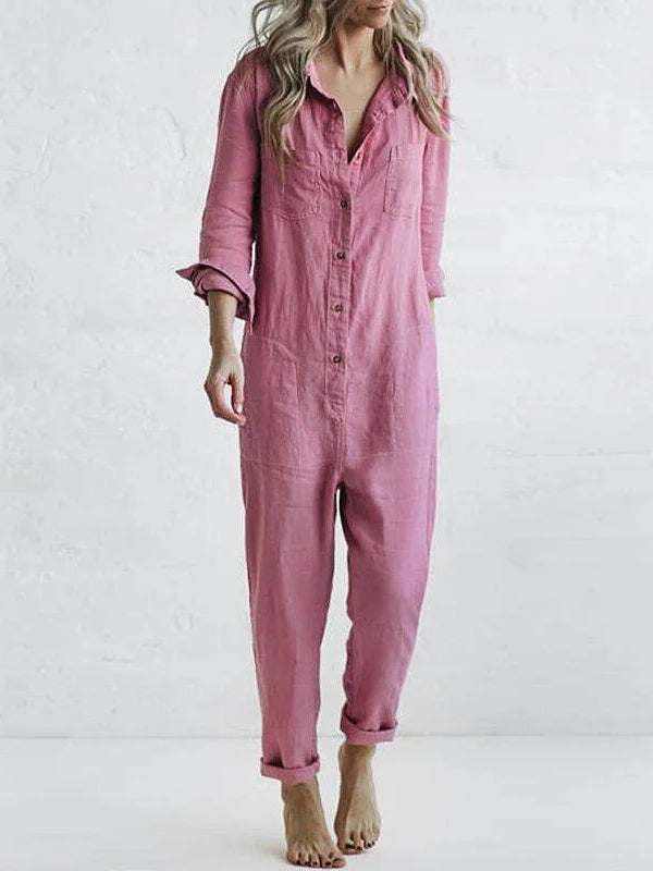Casual Jumpsuit – Liv | 100% Katoen, Met Handige Zakken
