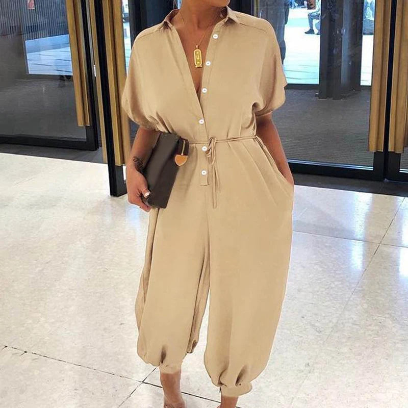 Sammy Jackson™ Kyra Plus Size Jumpsuit | Comfortabel & Retro