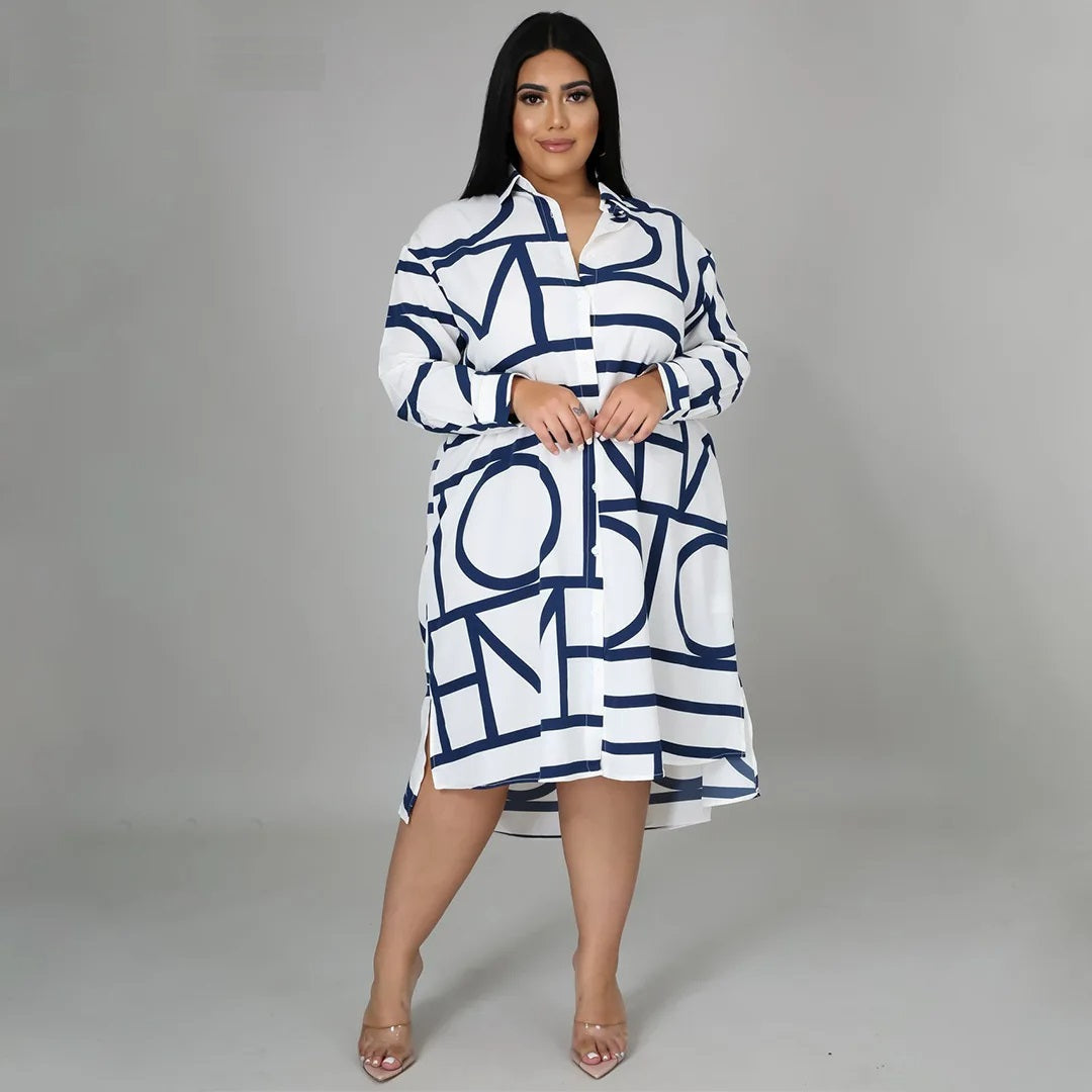 Sammy Jackson™ Georgia Plus-Size Jurk | Casual & Uniek
