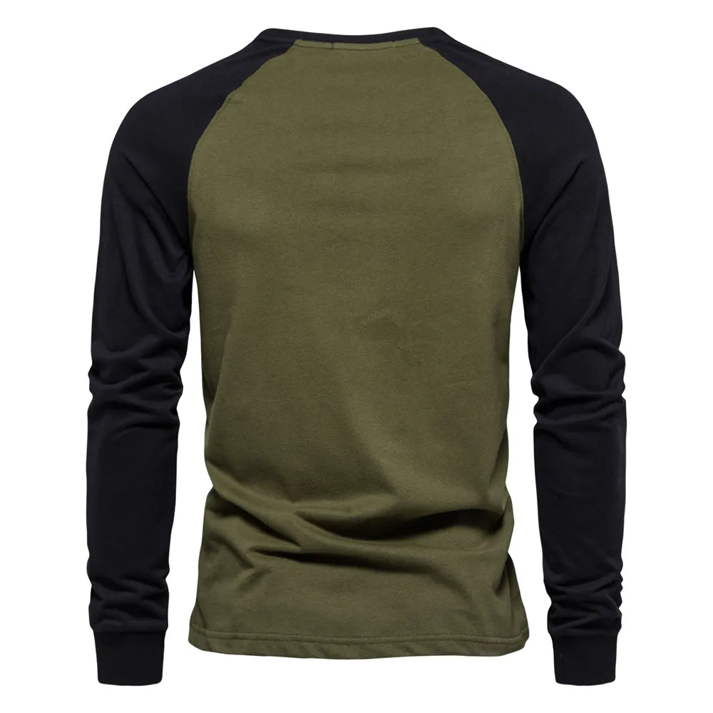 Sammy Jackson™ Patchwork Shirt | Met ronde hals en lange mouwen
