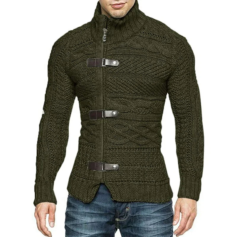 Sammy Jackson™ Boaz Urban Vest | Gebreid vest met leren accenten
