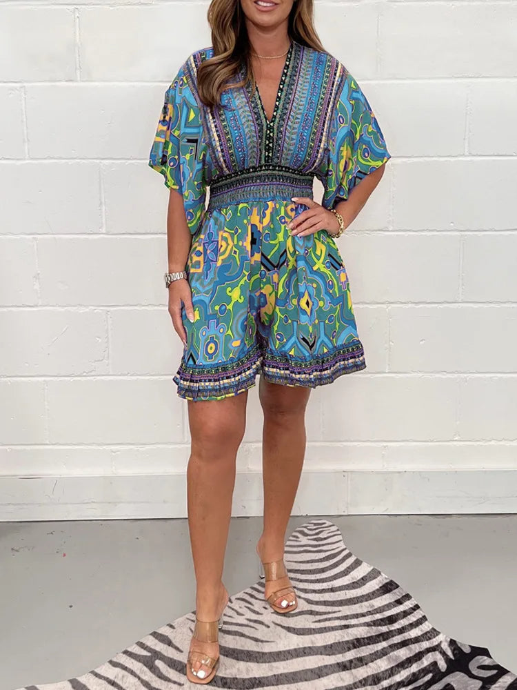 Sammy Jackson™ Odette Plus Size Playsuit | Vintage & Stijlvol