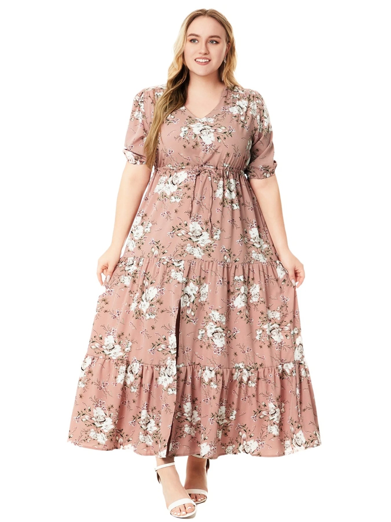 Sammy Jackson™ Marga Plus-Size Zomerjurk | Stijlvol & Fleurig
