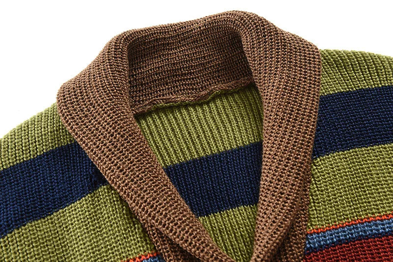 Sammy Jackson™ Siebe Gebreid Vest | Trendy meerkleurig vest met knopen