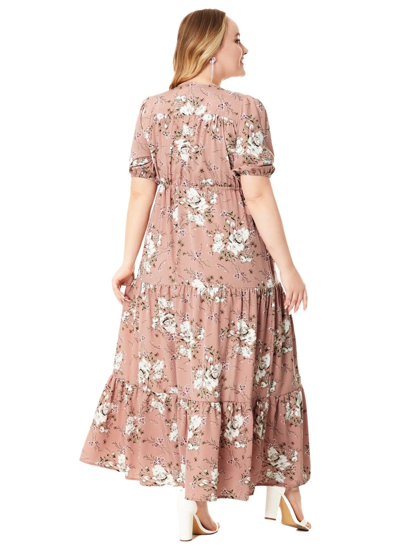 Sammy Jackson™ Marga Plus-Size Zomerjurk | Stijlvol & Fleurig