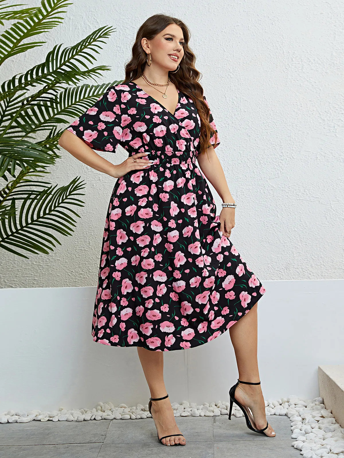 Sammy Jackson™ Meredith Plus-Size Jurk | Zomers & Vrolijk