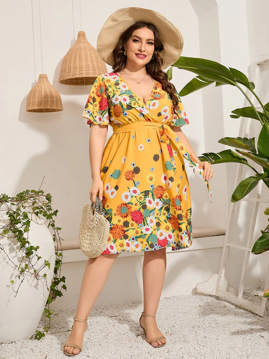Sammy Jackson™ Sally Midi-jurk | Vrolijk & Trendy