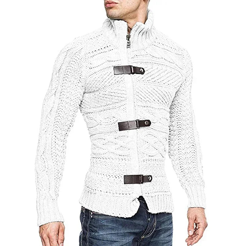 Sammy Jackson™ Boaz Urban Vest | Gebreid vest met leren accenten