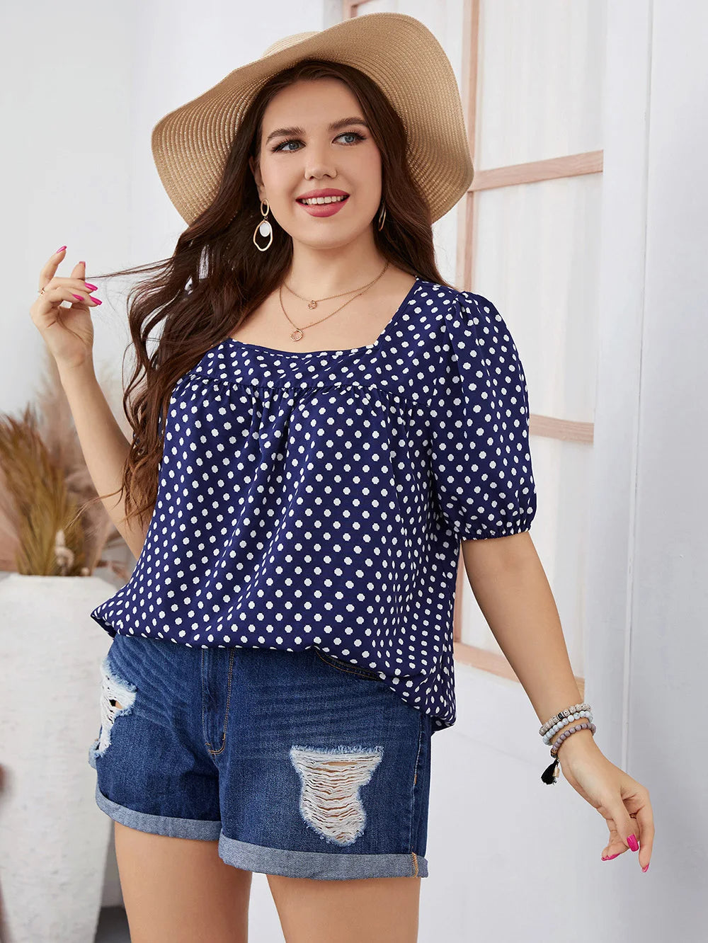 Sammy Jackson™ Jade Plus-Size Top | Zomers & Stijlvol