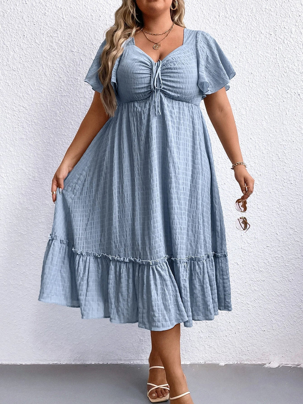 Sammy Jackson™ Zandra Plus-Size Zomerjurk | Vintage & Stijlvol