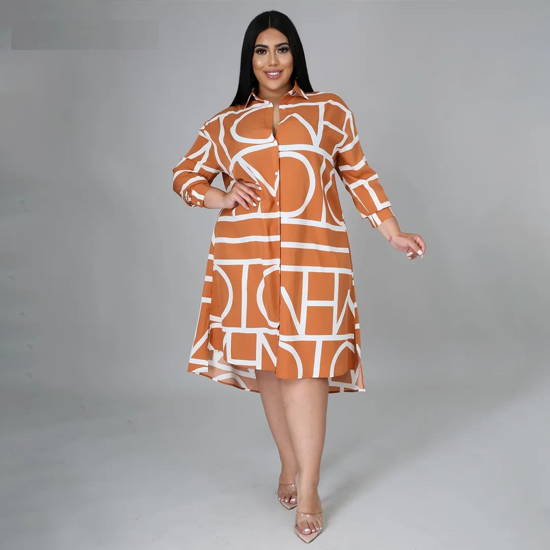 Sammy Jackson™ Georgia Plus-Size Jurk | Casual & Uniek