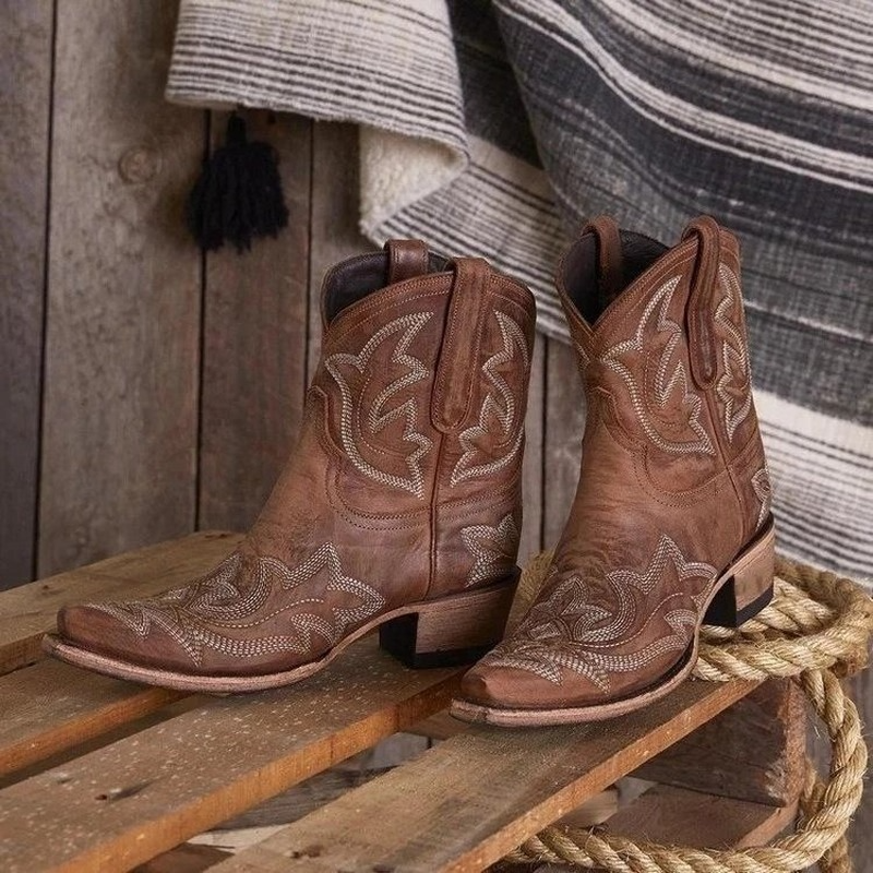 Leren Cowboylaarzen met Borduursels – Dakota