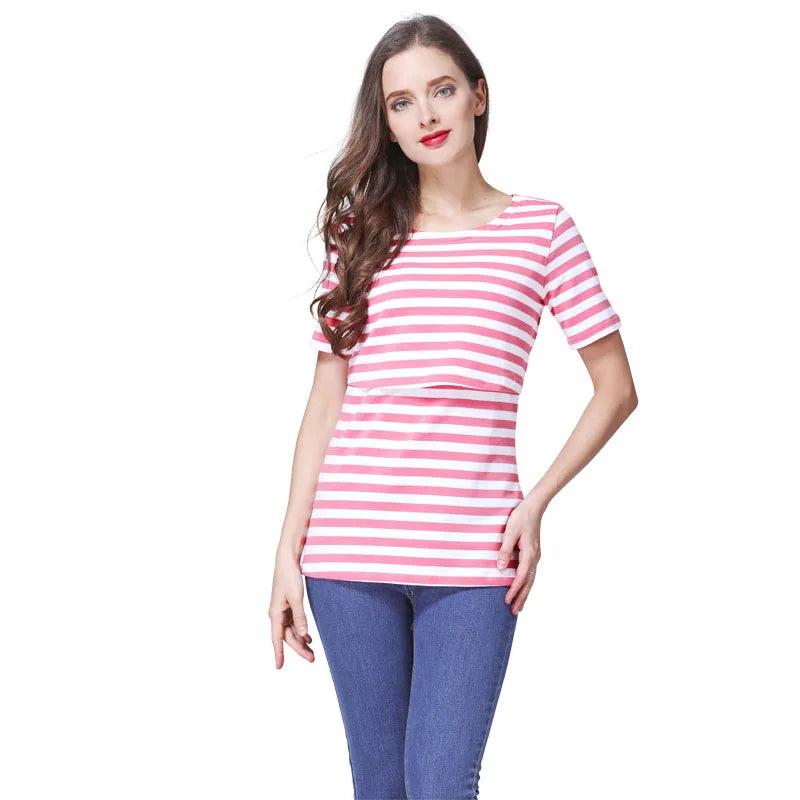 Sammy Jackson™ Kristel Voedingsshirt | Gestreept & Casual
