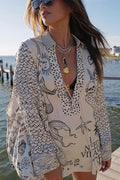 Satijn zomer shorts set met blouse - Talia