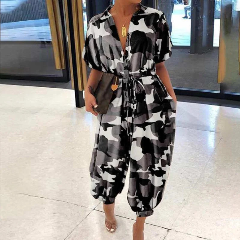 Sammy Jackson™ Kyra Plus Size Jumpsuit | Comfortabel & Retro
