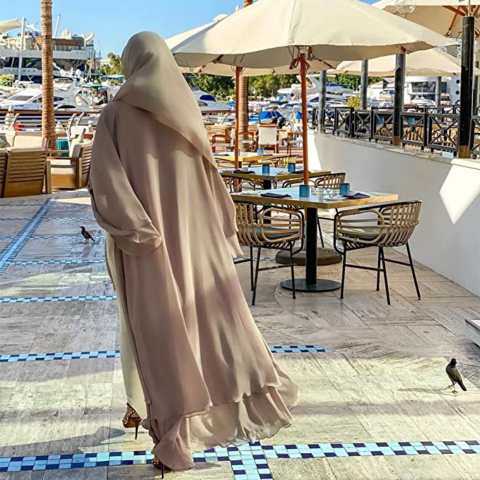 Sammy Jackson™ Open Amina Abaya met Hijab | Een mooie & luchtige abaya
