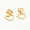 Sammy Jackson™ Gouden Dubbele Hart Oorbellen | Charmant & Veelzijdig