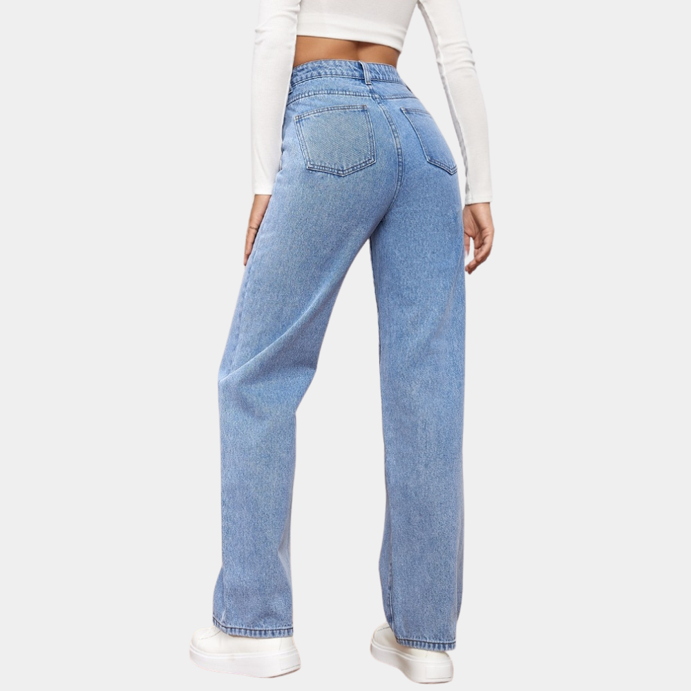 High Waist Baggy Dames Jeans – Elara