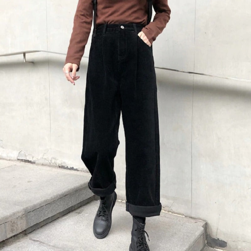 Dames Corduroy Broek met Wijde Pijpen – Emily